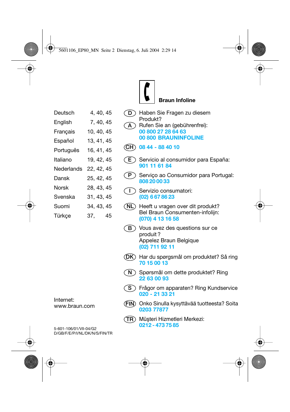 Braun EP80 Exact Power User Manual | Page 2 / 48