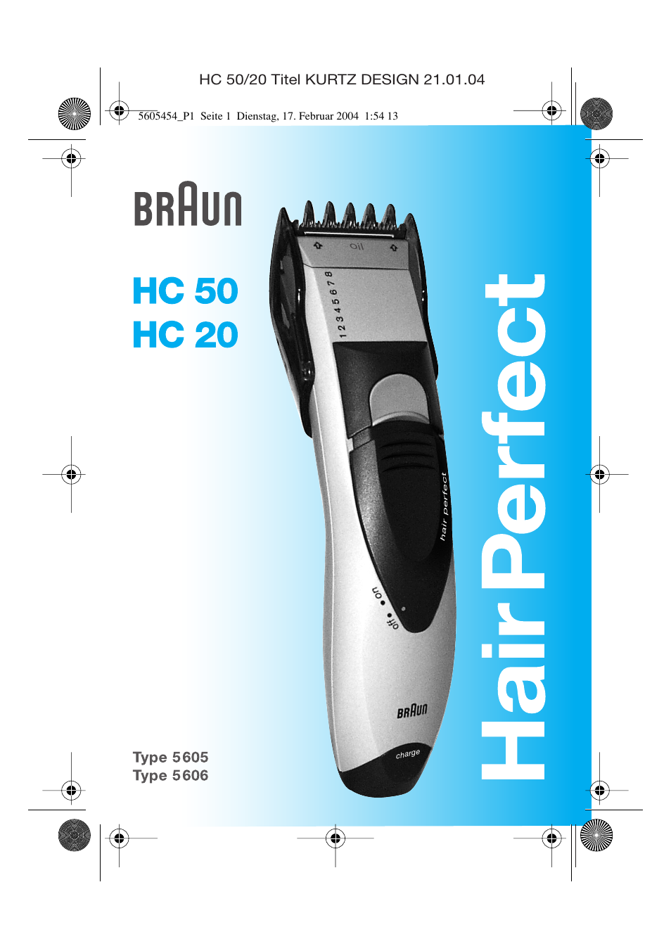 Braun HC50 Hair Perfect User Manual | 70 pages