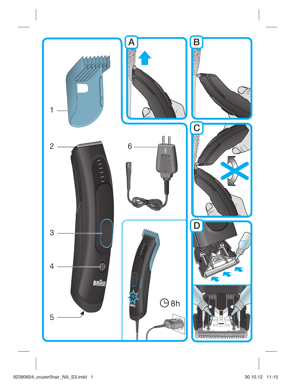 Ab c d | Braun CruZer5 Head User Manual | Page 3 / 27