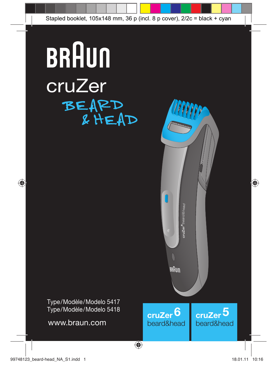 Braun cruZer6 beard&head User Manual | 33 pages