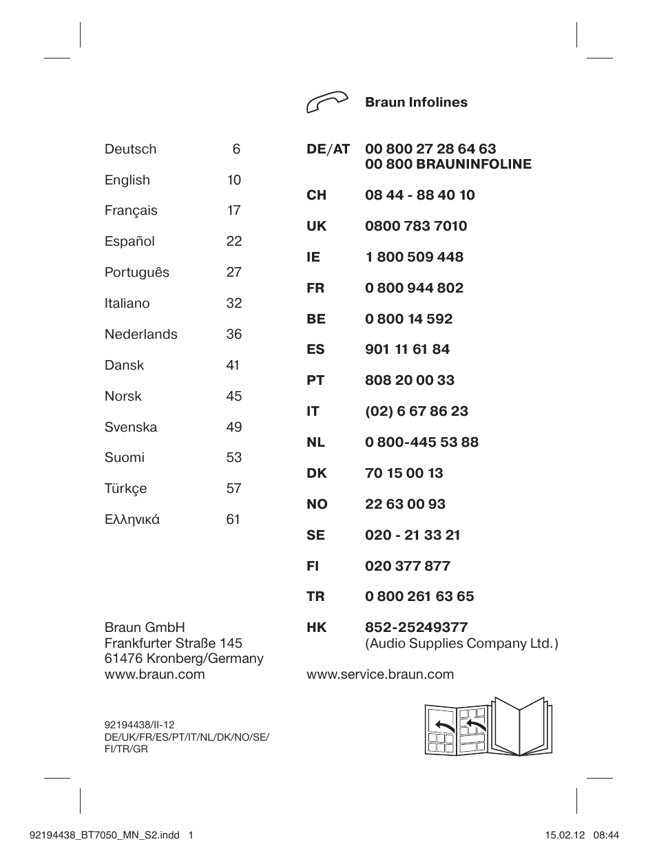 Braun BT 7050 Beard trimmer Series 7 User Manual | Page 2 / 64