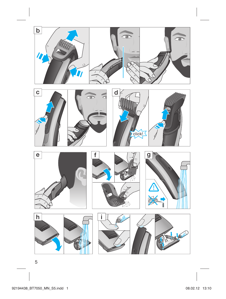 Braun BT 7050 Beard trimmer Series 7 User Manual | Page 4 / 64