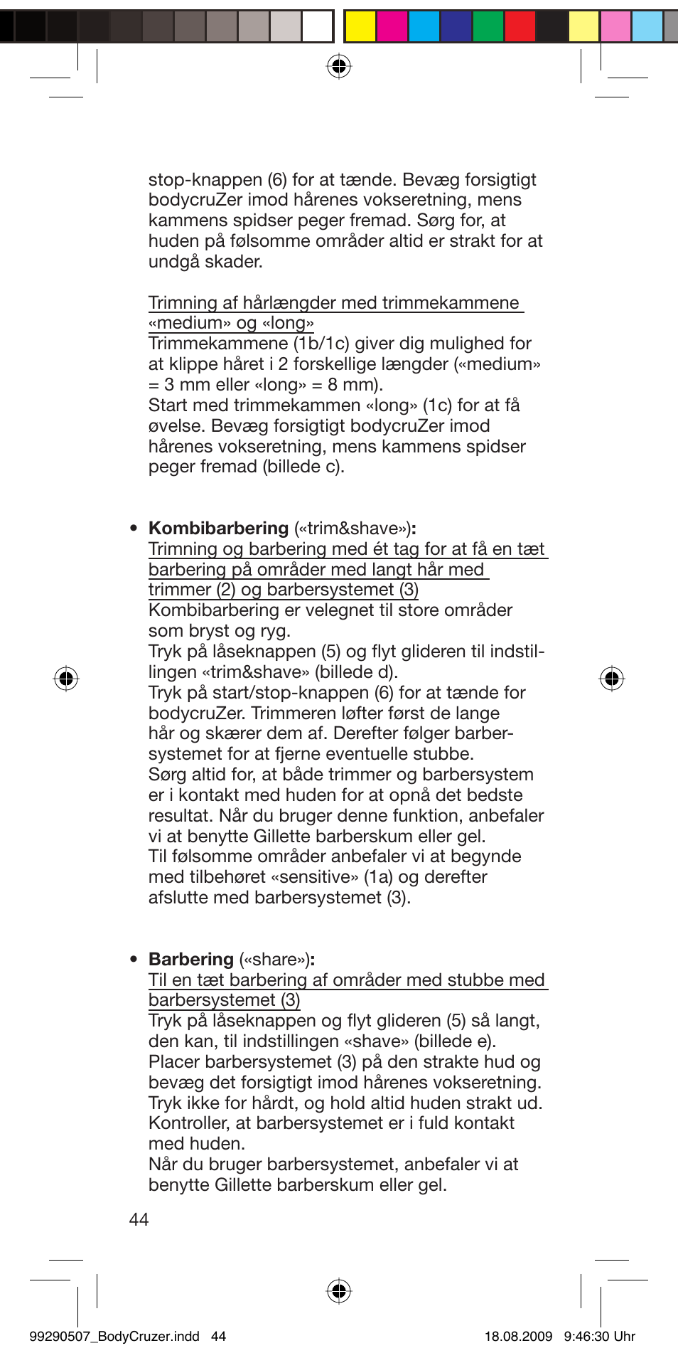 Braun B35 BodyCruzer User Manual | Page 43 / 70