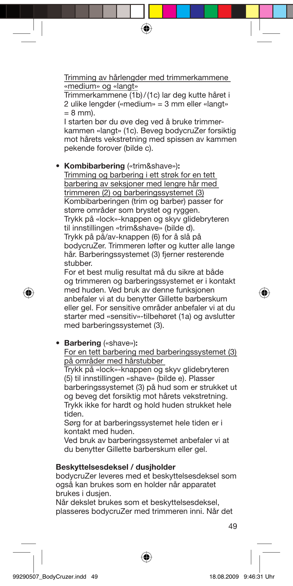 Braun B35 BodyCruzer User Manual | Page 48 / 70