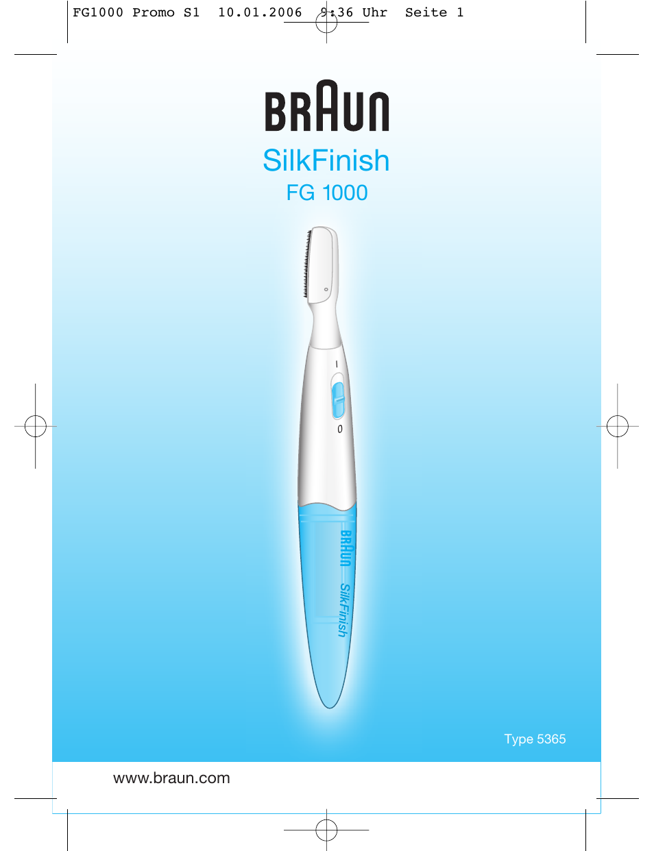 Braun SilkFinish FG 1000 User Manual | 50 pages