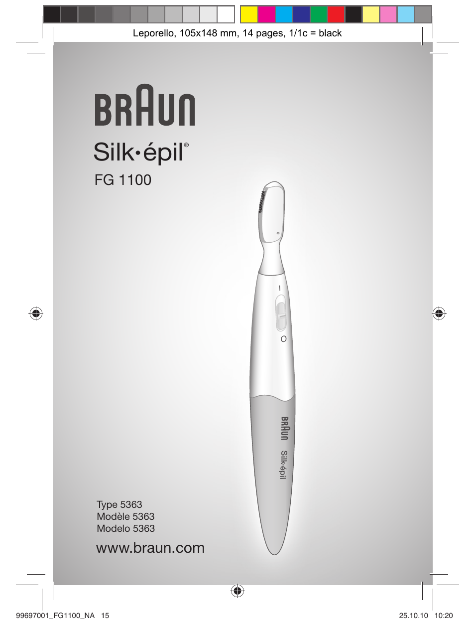 Braun FG1100 Silk-épil User Manual | 13 pages