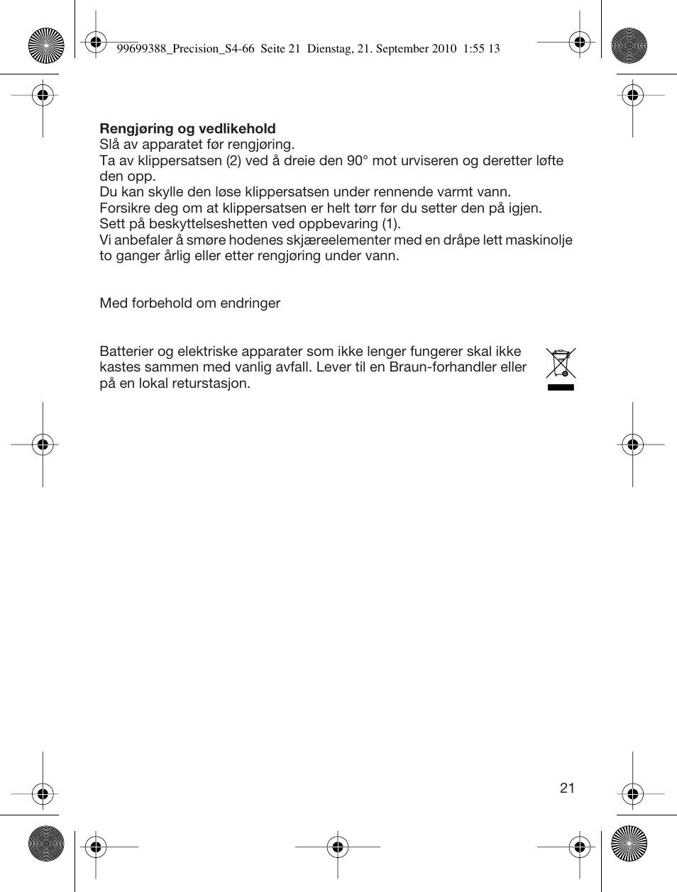 Braun CruZer6 Precision User Manual | Page 21 / 64