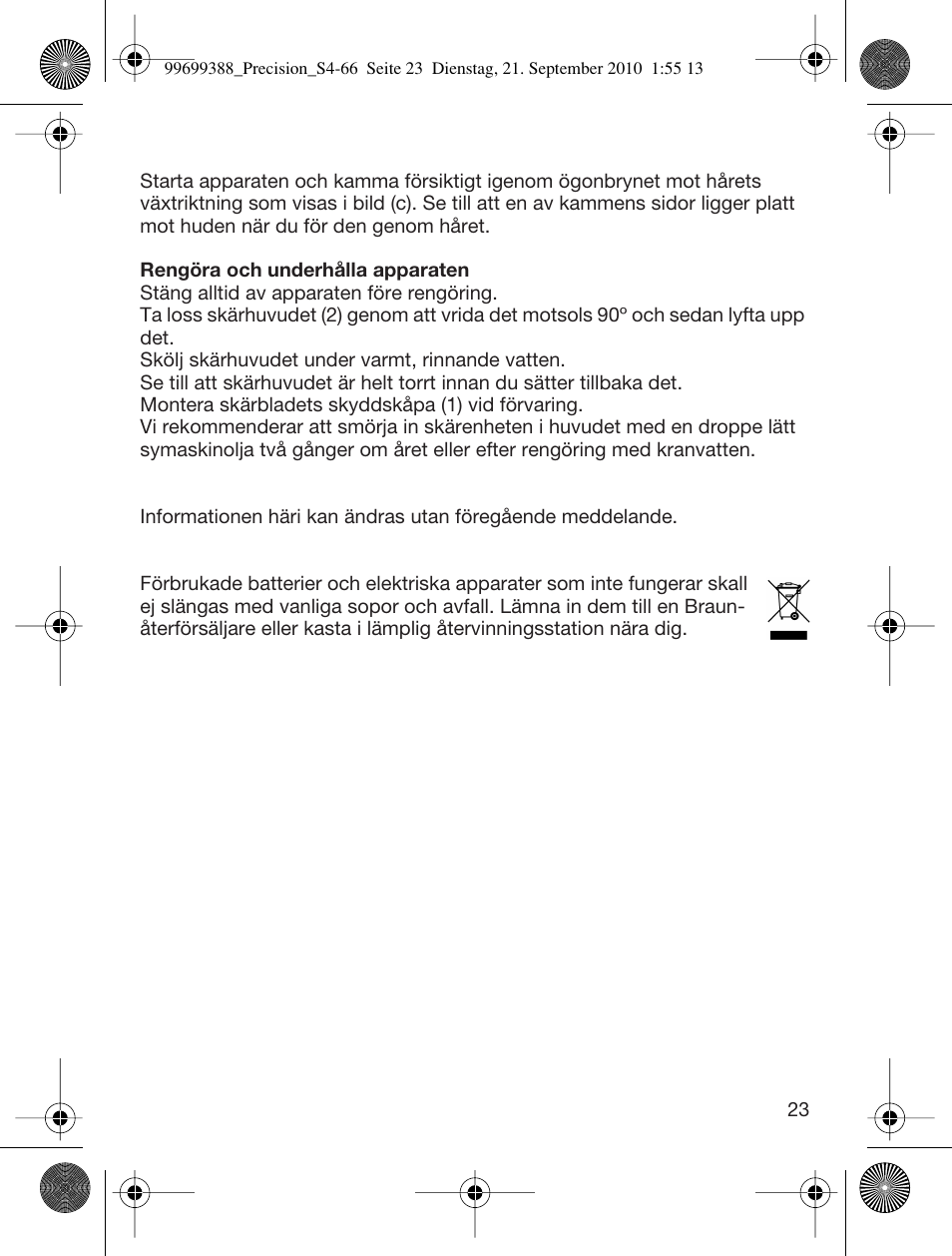 Braun CruZer6 Precision User Manual | Page 23 / 64