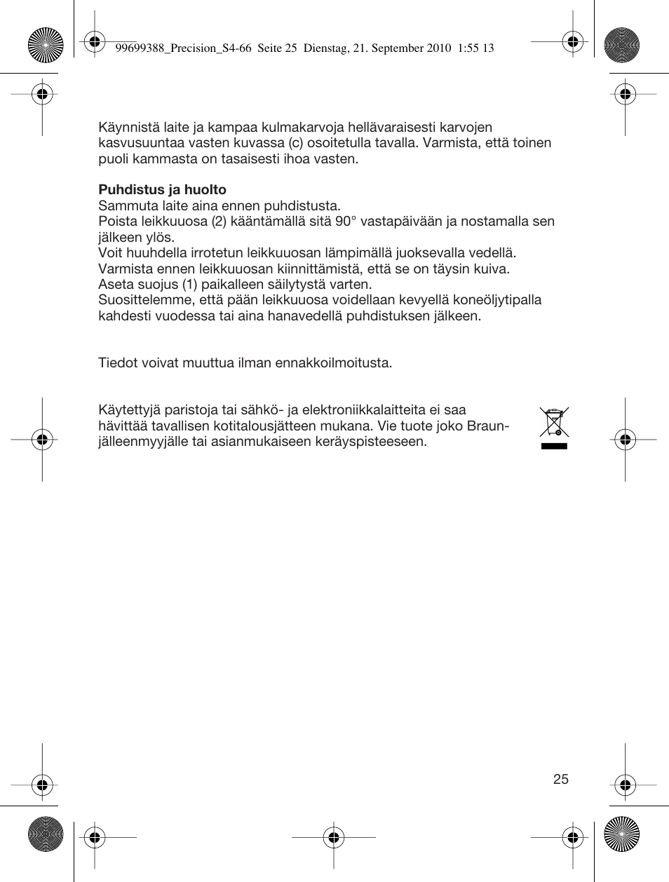 Braun CruZer6 Precision User Manual | Page 25 / 64