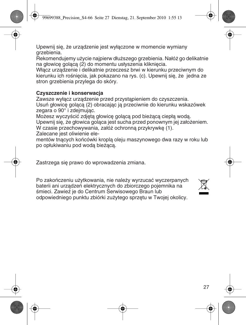 Braun CruZer6 Precision User Manual | Page 27 / 64