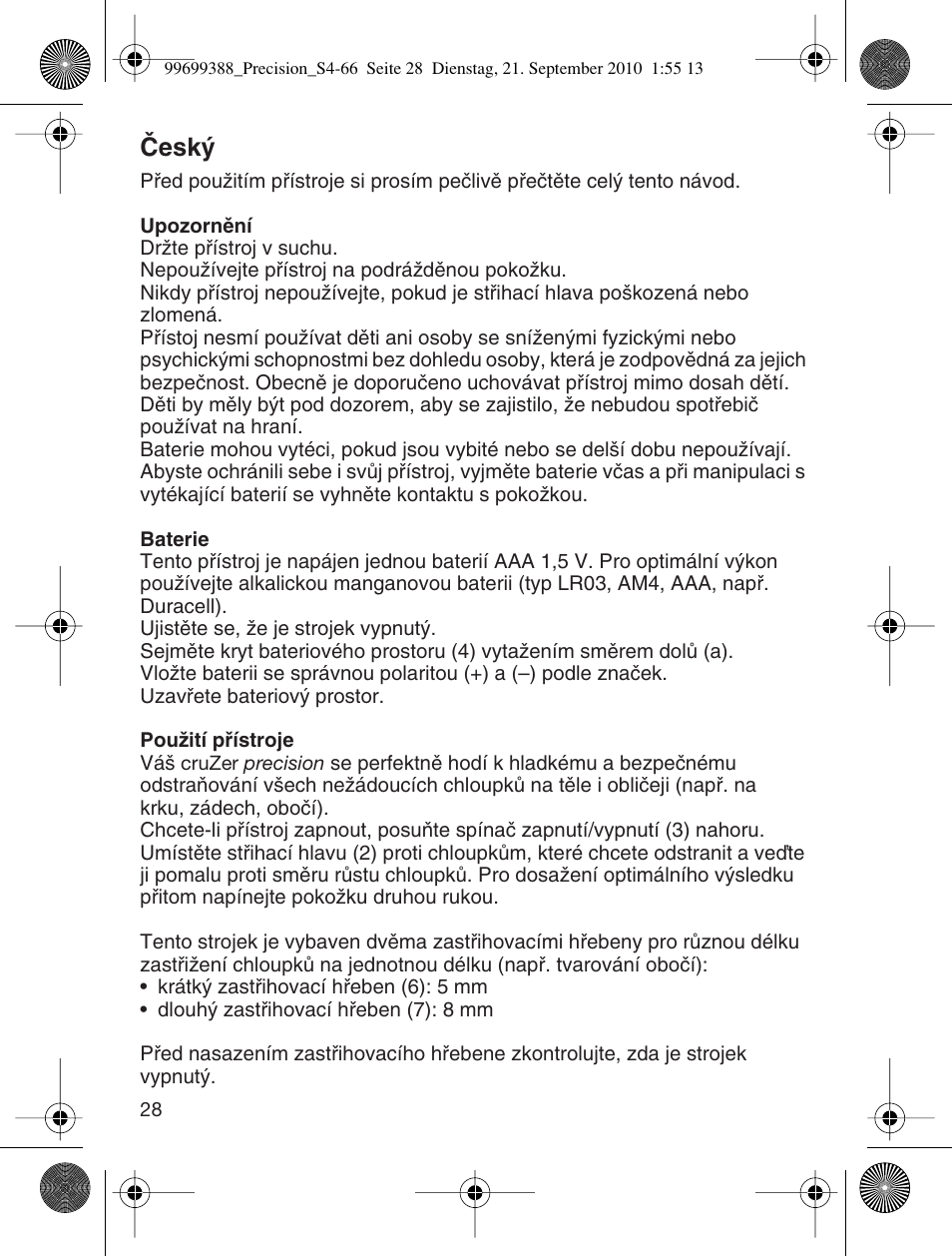 Âesk | Braun CruZer6 Precision User Manual | Page 28 / 64