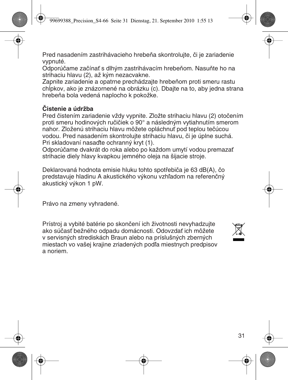 Braun CruZer6 Precision User Manual | Page 31 / 64