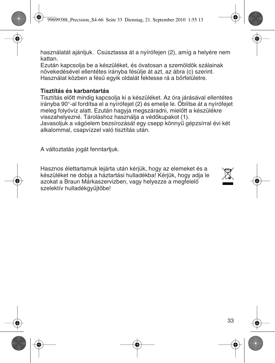 Braun CruZer6 Precision User Manual | Page 33 / 64