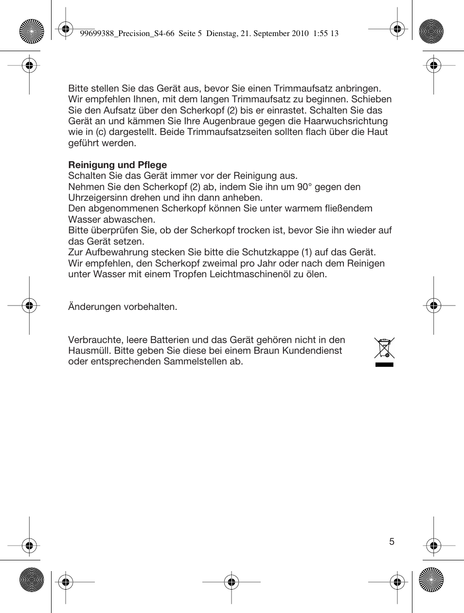 Braun CruZer6 Precision User Manual | Page 5 / 64