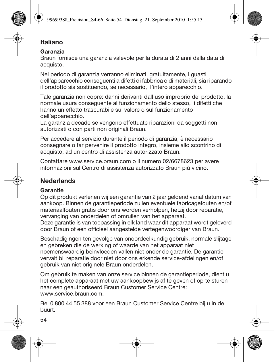 Braun CruZer6 Precision User Manual | Page 54 / 64