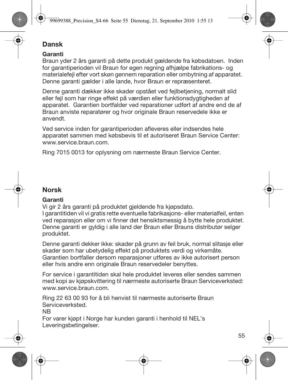 Braun CruZer6 Precision User Manual | Page 55 / 64