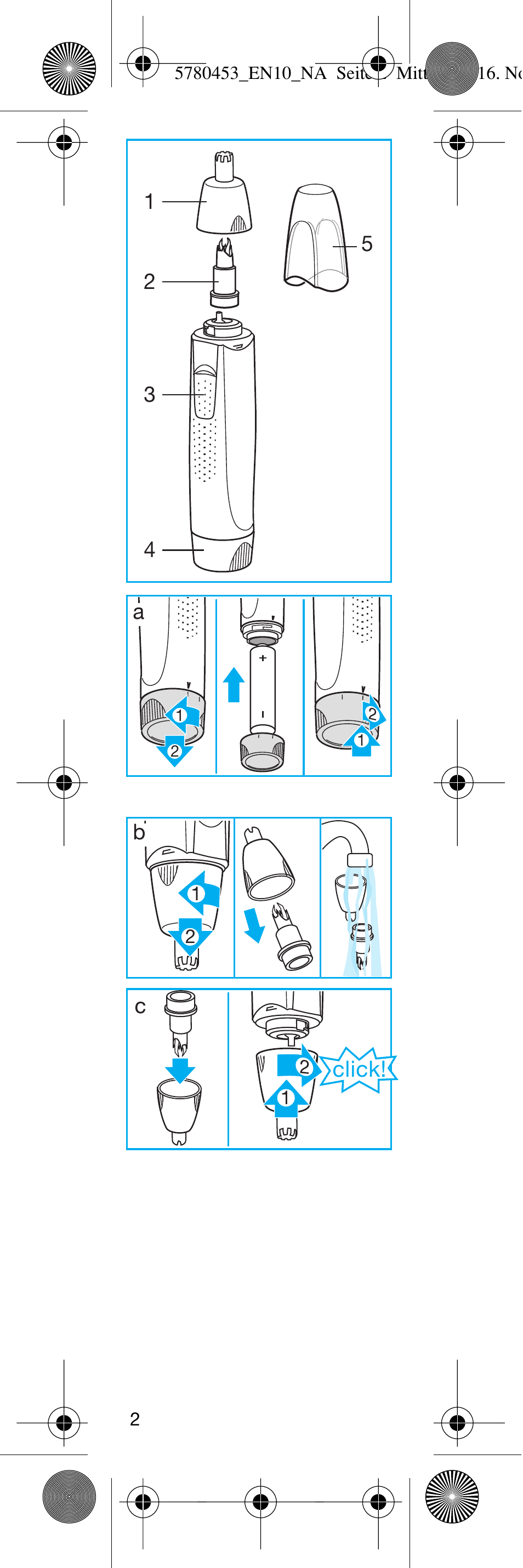Braun EN10 Ear & Nose Trimmer User Manual | Page 2 / 12