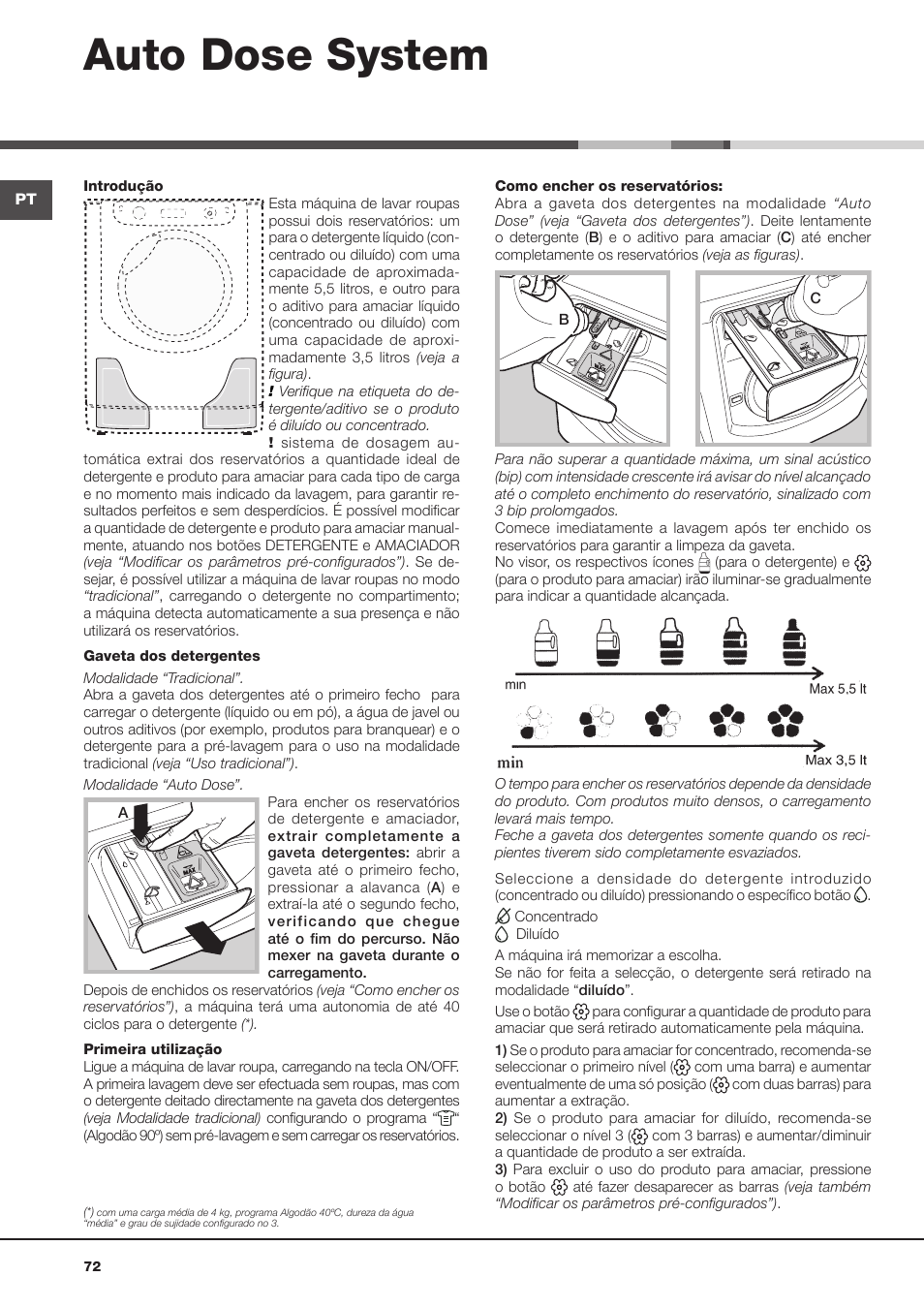 Auto dose system | Hotpoint Ariston Aqualtis ADS93D 69 EU-A User Manual | Page 72 / 80