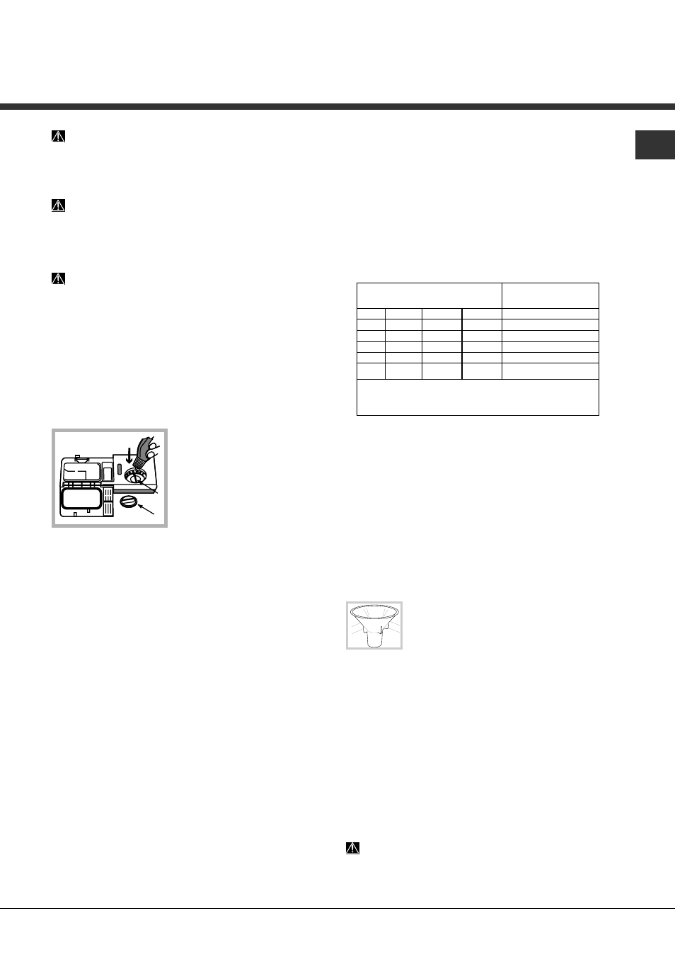 Klarspüler und regeneriersalz, Einfüllen des klarspülers, Einfüllen des regeneriersalzes | Hotpoint Ariston LFFA+ 8M14 User Manual | Page 33 / 84