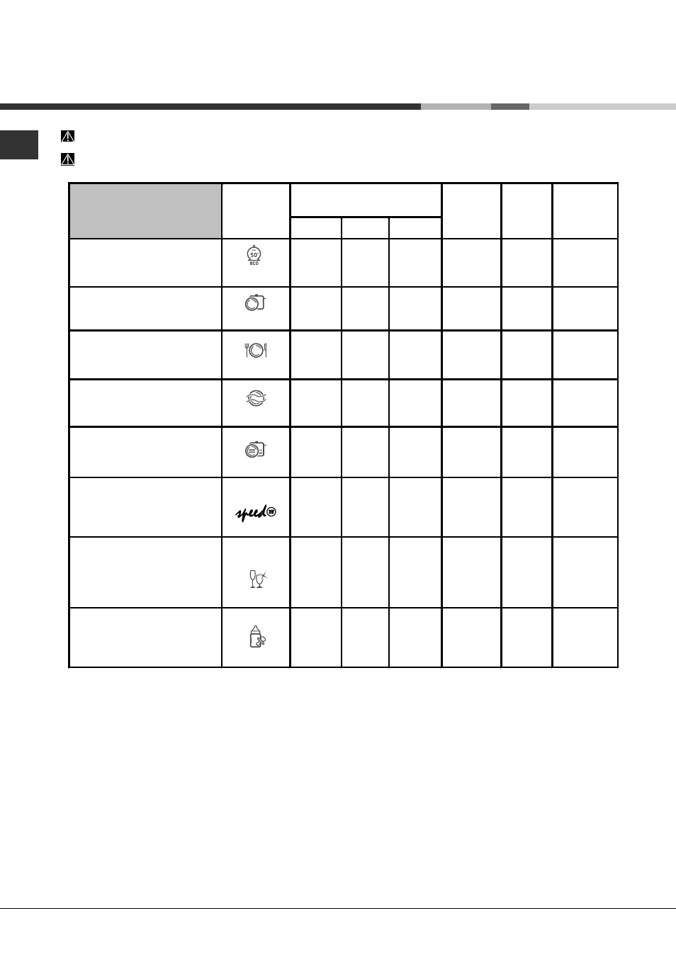 Programas | Hotpoint Ariston LFFA+ 8M14 User Manual | Page 68 / 84