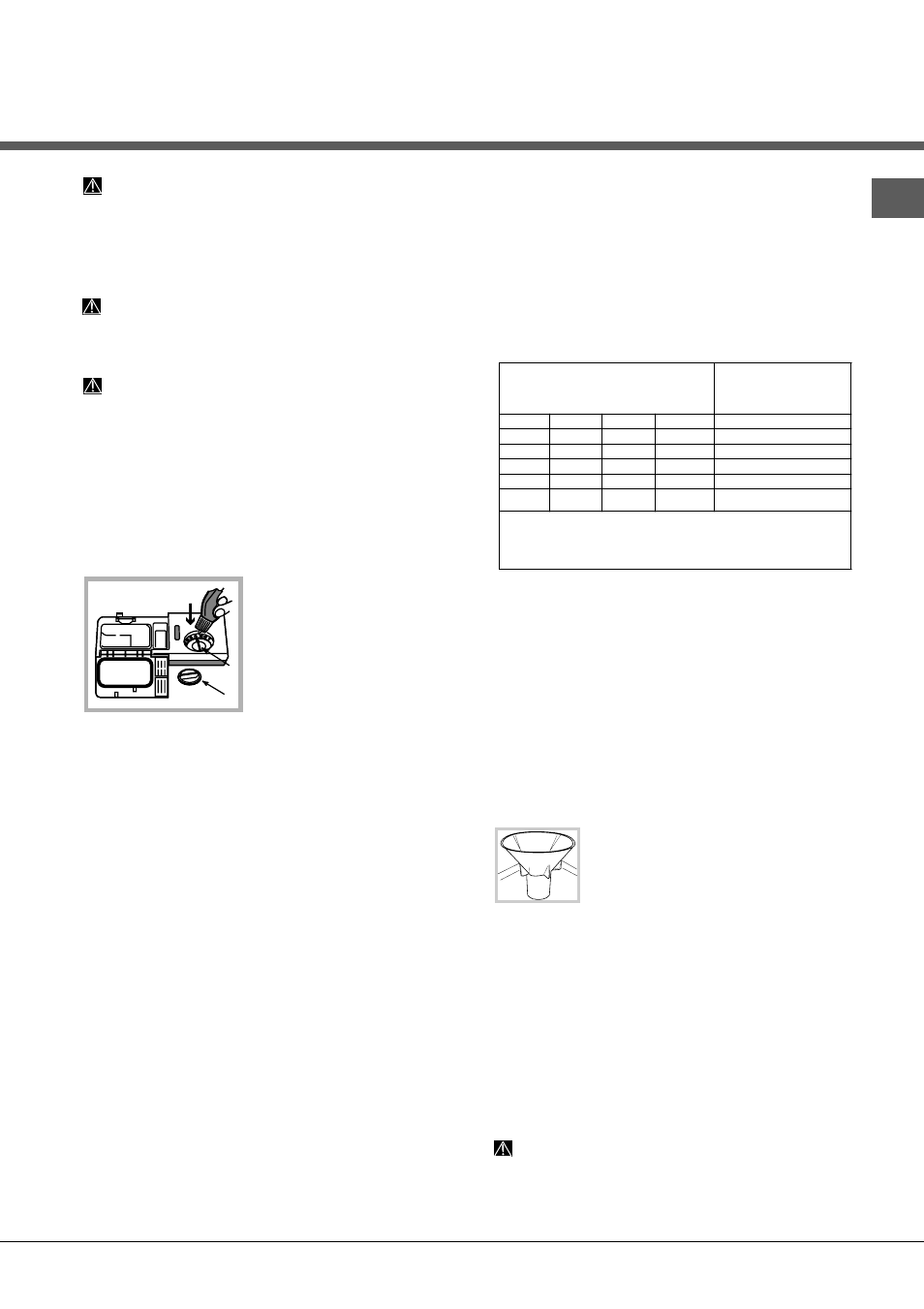 Produit de rinçage et sel régénérant, Charger le produit de rinçage, Charger le sel régénérant | Hotpoint Ariston LDFA+ 12H14 User Manual | Page 21 / 84