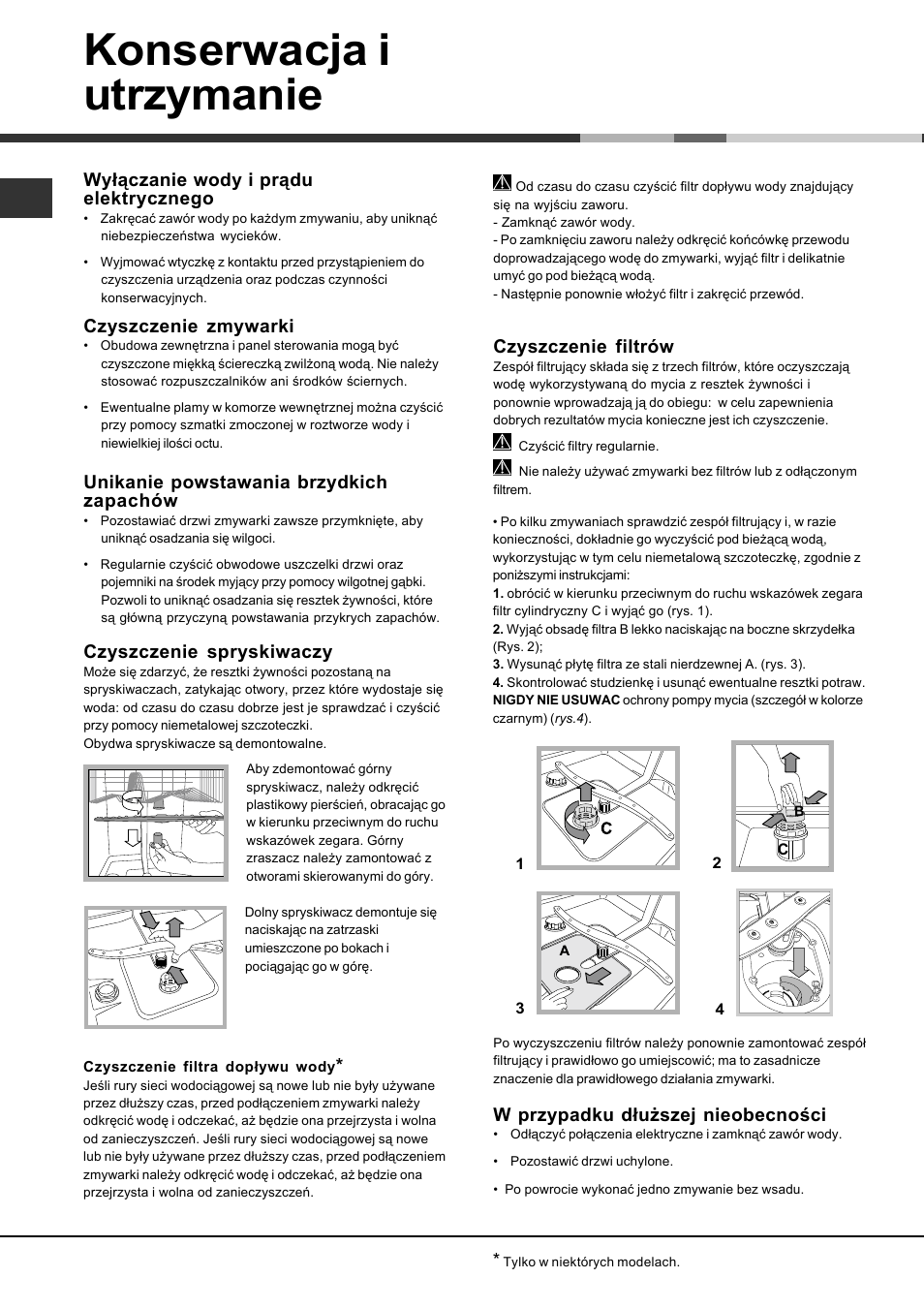 Konserwacja i utrzymanie | Hotpoint Ariston LDFA+ 12H14 User Manual | Page 82 / 84