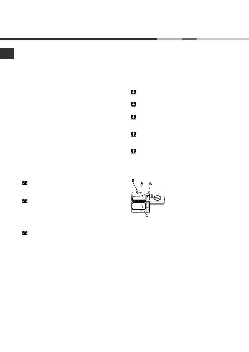 Start und inbetriebnahme, Starten des geschirrspülers, Einfüllen des spülmittels | Spüloptionen | Hotpoint Ariston LFFA+ 8H141 EU User Manual | Page 30 / 84