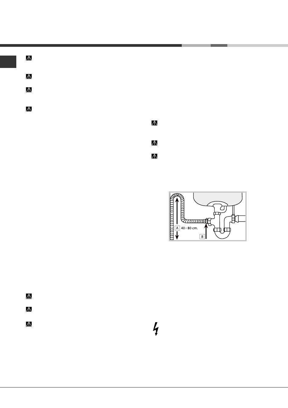 Instalación, Colocación y nivelación, Conexiones hidráulicas y eléctricas | Hotpoint Ariston LFFA+ 8H141 EU User Manual | Page 50 / 84