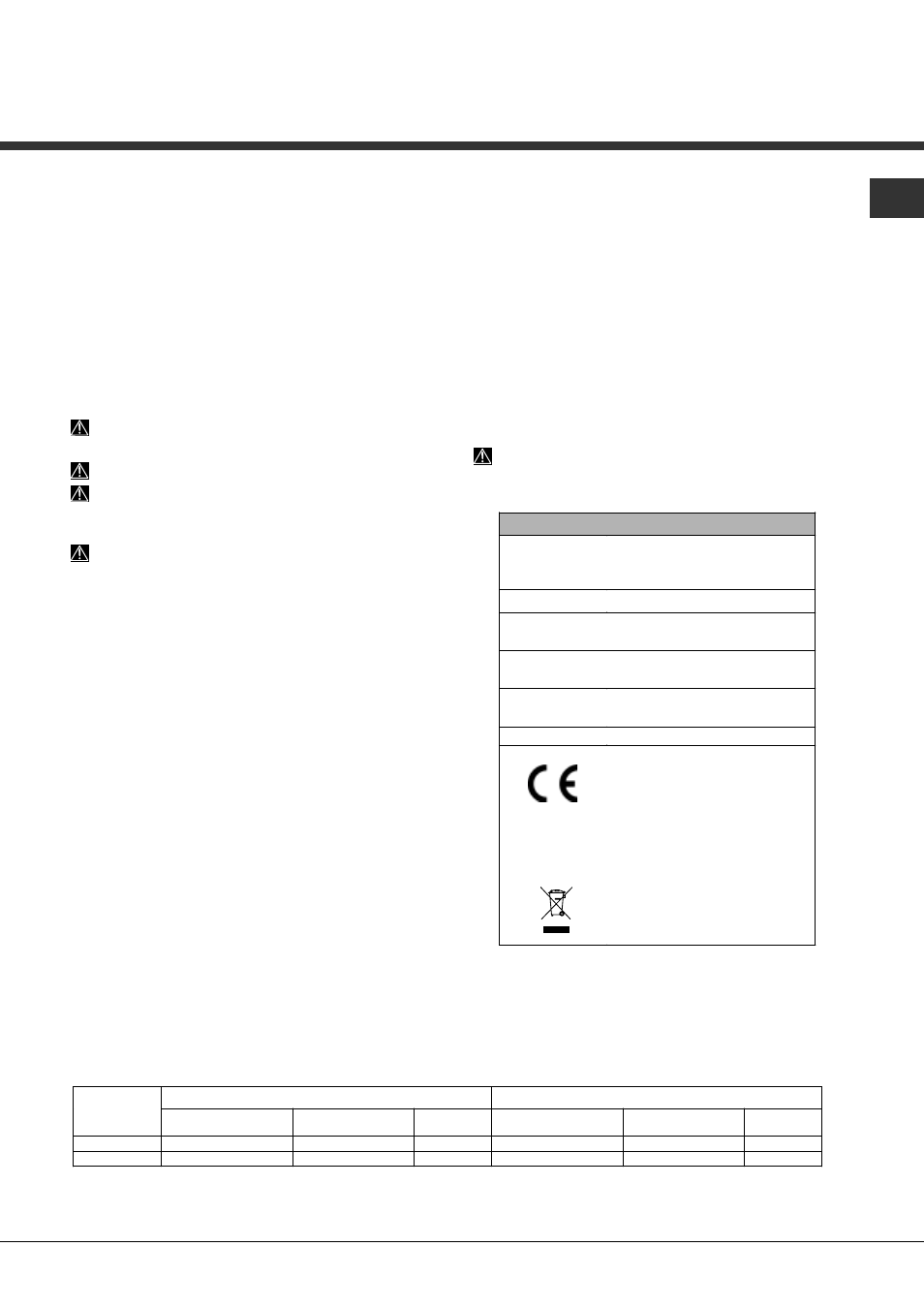 Advice regarding the first wash cycle | Hotpoint Ariston LFFA+ 8H141 X EU User Manual | Page 3 / 84