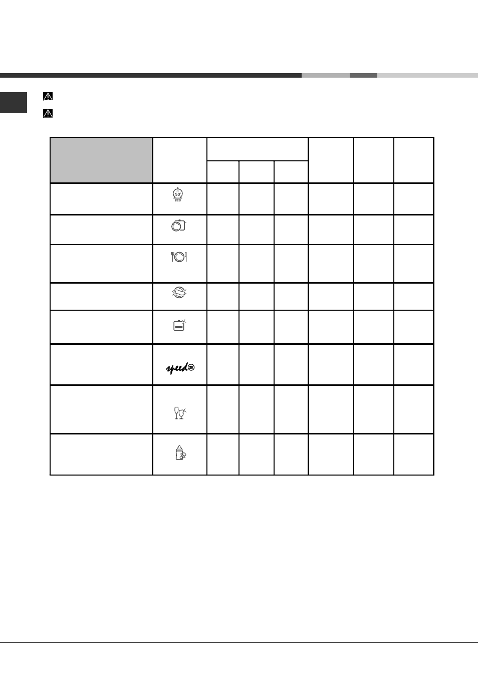 Programas | Hotpoint Ariston LFFA+ 8H141 X EU User Manual | Page 56 / 84