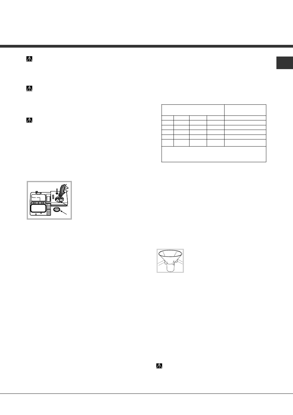 Klarspüler und regeneriersalz, Einfüllen des klarspülers, Einfüllen des regeneriersalzes | Hotpoint Ariston LFSA+ 2174 A IX.R User Manual | Page 45 / 84