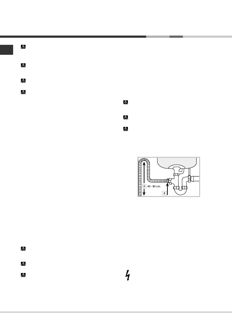 Instalação, Posicionamento e nivelamento, Ligações hidráulicas e eléctricas | Hotpoint Ariston LFSA+ 2174 A IX.R User Manual | Page 74 / 84