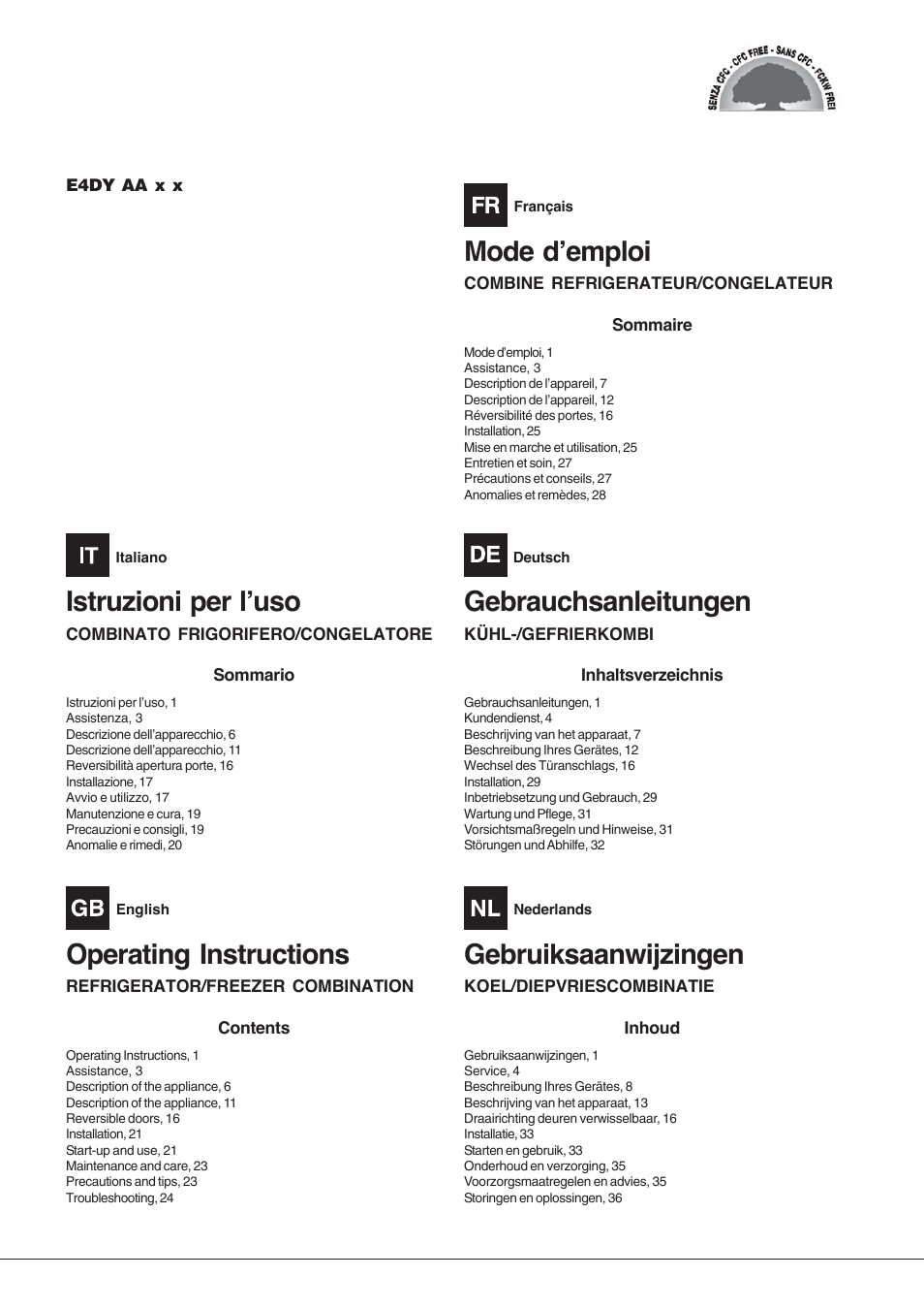 Hotpoint Ariston Combinado E4DY AA X C User Manual | 52 pages