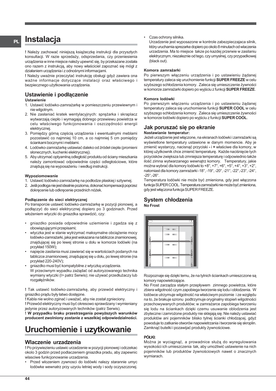 Hotpoint Ariston Combinado E4DY AA X C User Manual | Page 44 / 52