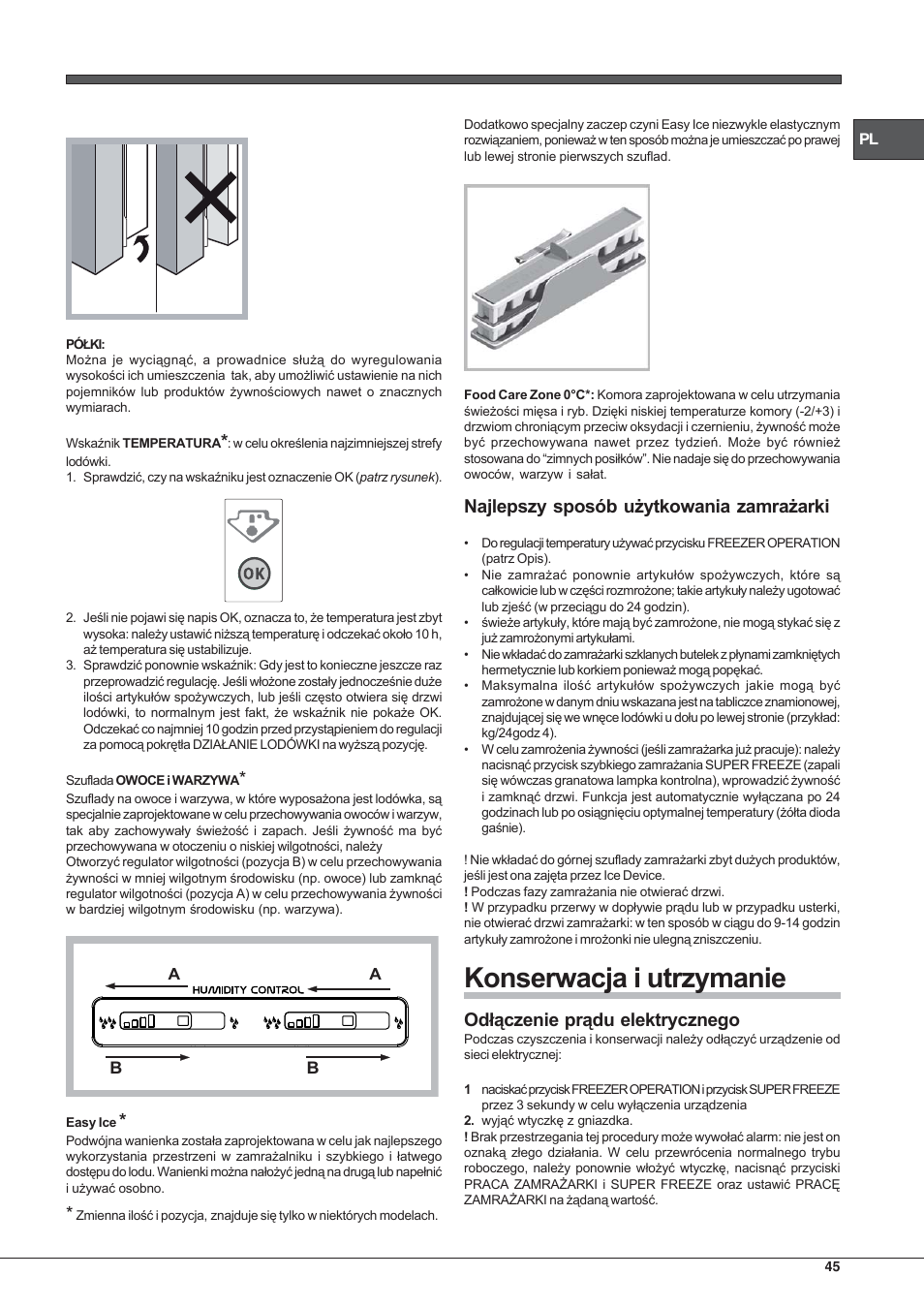 Hotpoint Ariston E3D AA X User Manual | Page 45 / 52