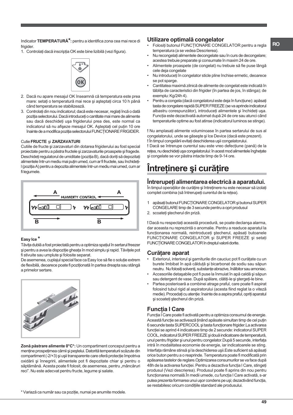 Hotpoint Ariston E3D AA X User Manual | Page 49 / 52
