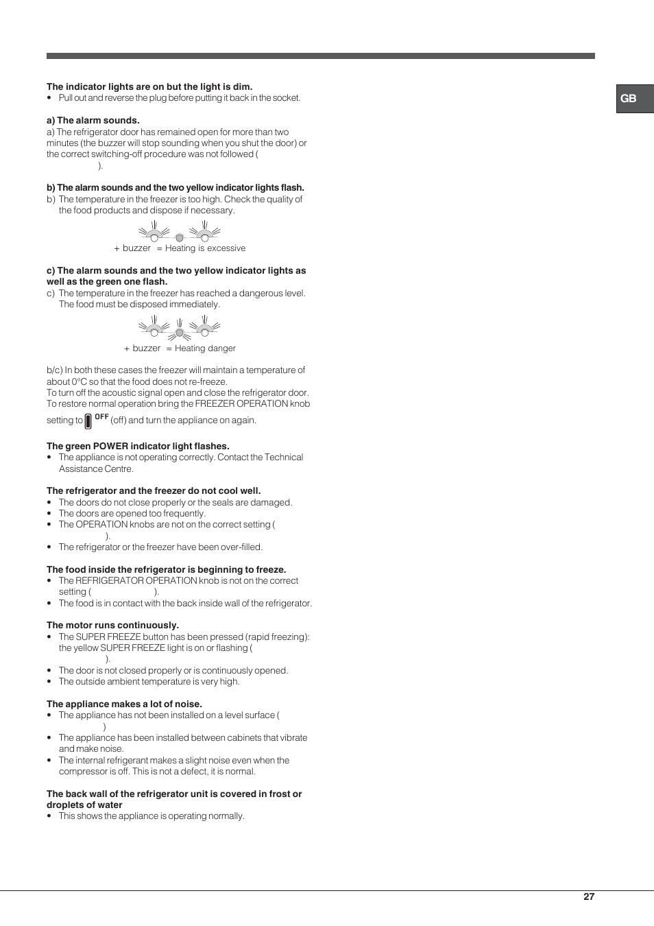 Hotpoint Ariston Combinado EBL 20311 V User Manual | Page 27 / 64