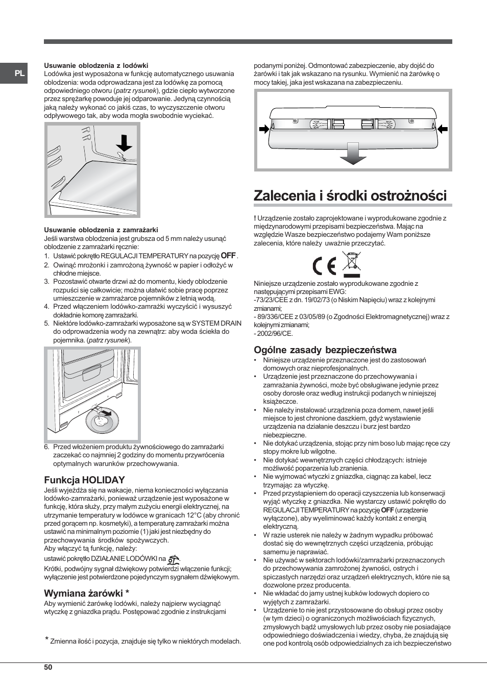 Hotpoint Ariston Combinado EBL 20311 V User Manual | Page 50 / 64