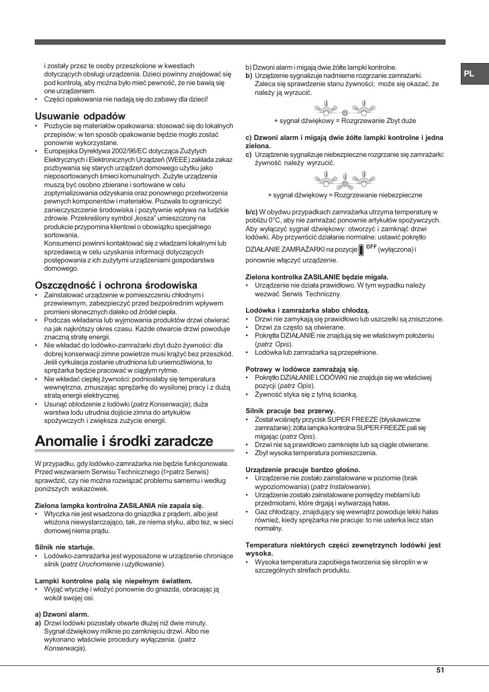Hotpoint Ariston Combinado EBL 20311 V User Manual | Page 51 / 64