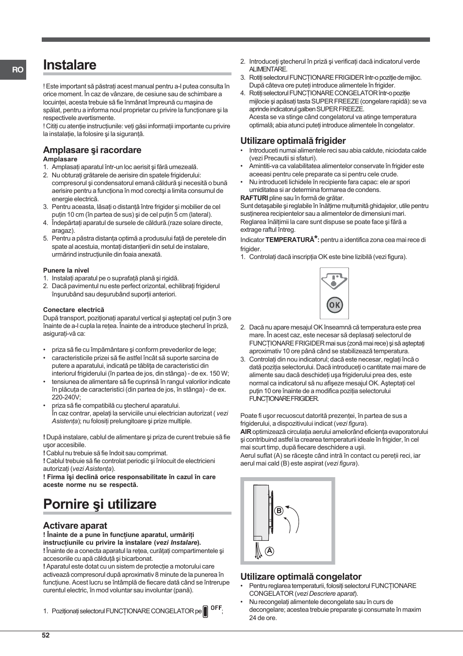 Hotpoint Ariston Combinado EBL 20311 V User Manual | Page 52 / 64