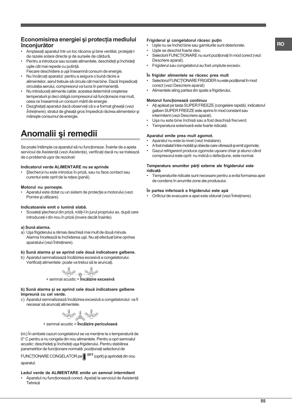 Hotpoint Ariston Combinado EBL 20311 V User Manual | Page 55 / 64