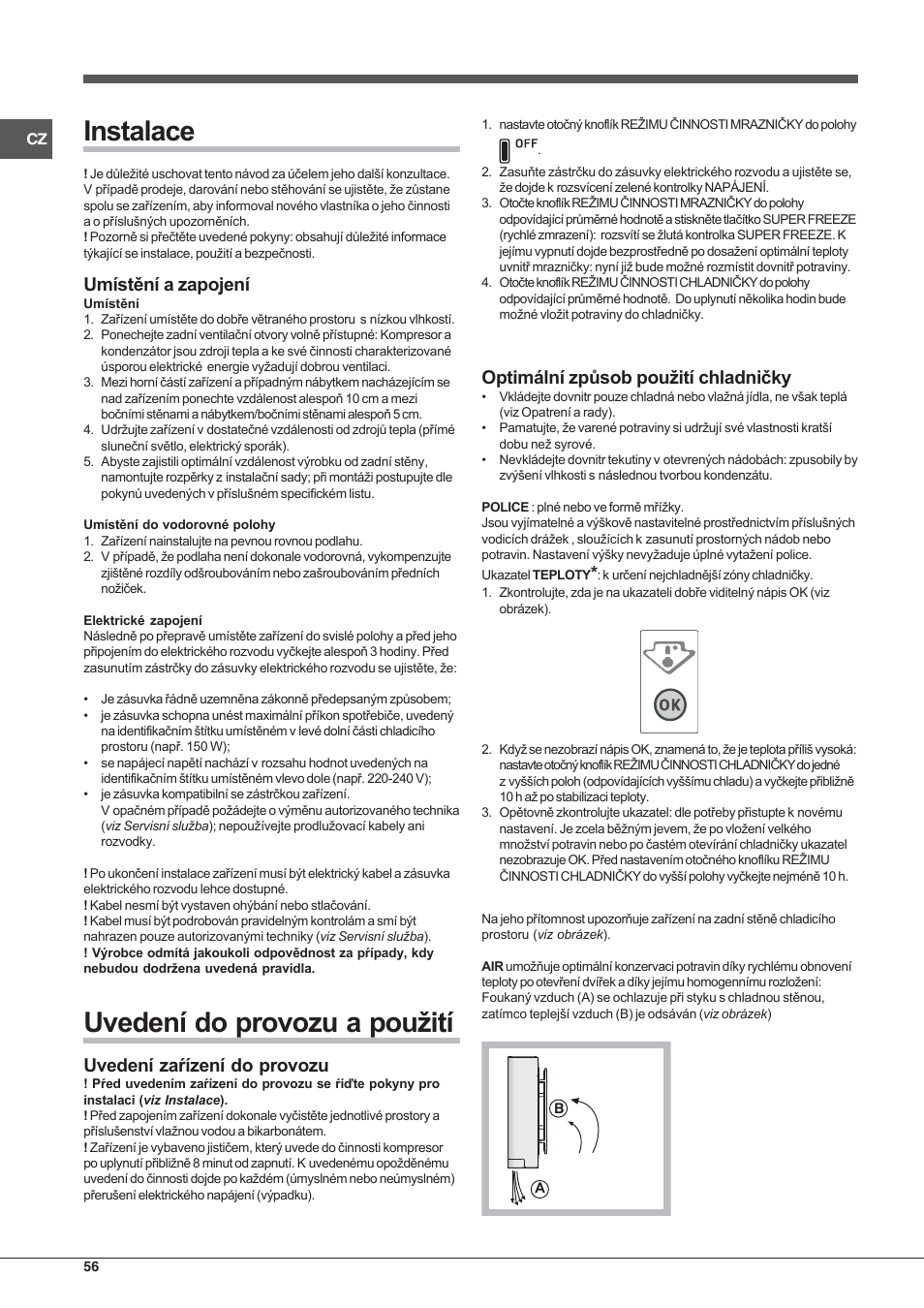 Hotpoint Ariston Combinado EBL 20311 V User Manual | Page 56 / 64