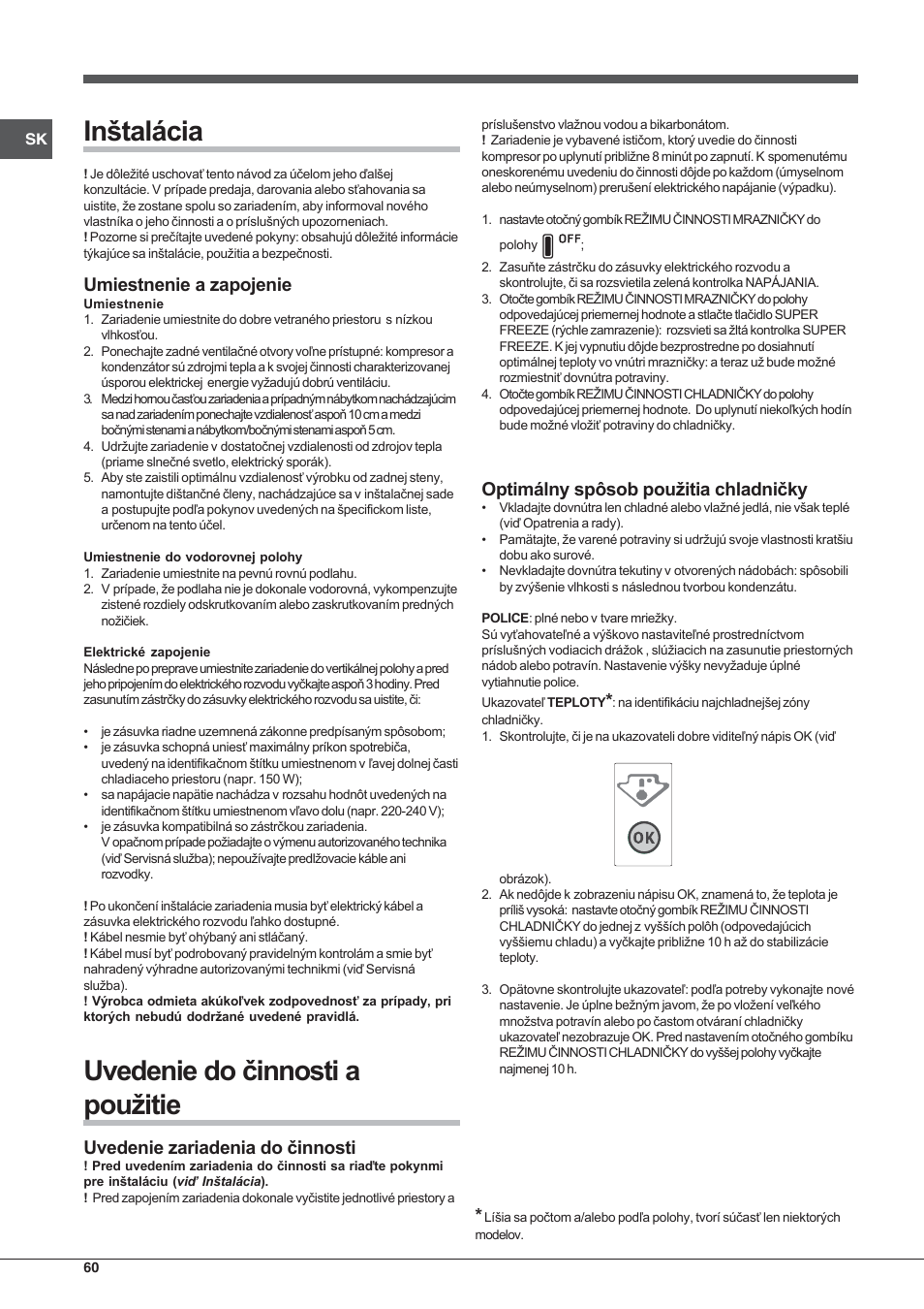 Hotpoint Ariston Combinado EBL 20311 V User Manual | Page 60 / 64