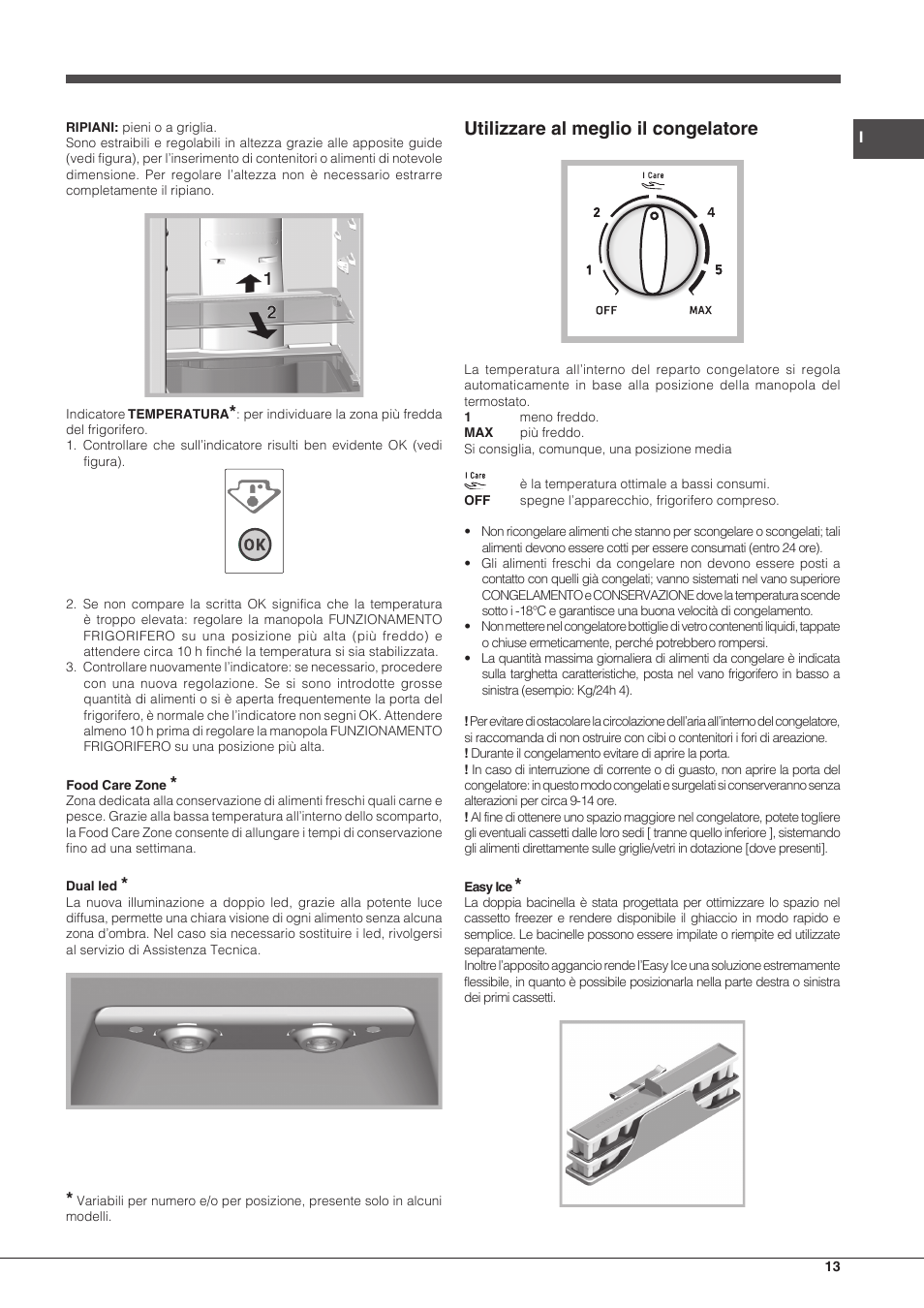 Utilizzare al meglio il congelatore | Hotpoint Ariston Combinado EBM 18210 F User Manual | Page 13 / 48