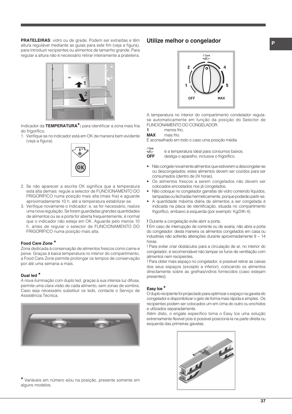 Utilize melhor o congelador | Hotpoint Ariston Combinado EBM 18210 F User Manual | Page 37 / 48