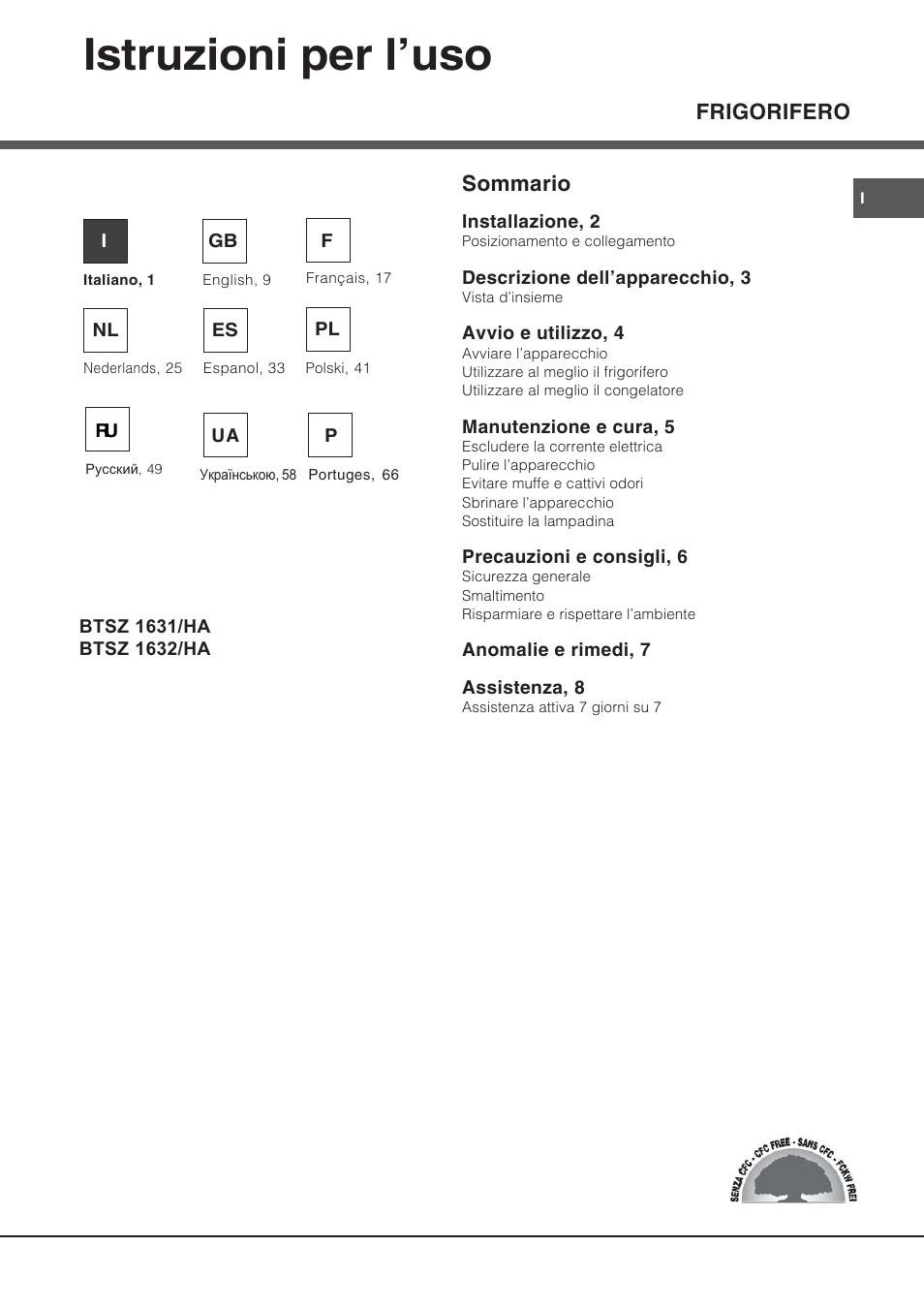 Hotpoint Ariston Bajo encimera BTSZ 1632-HA User Manual | 72 pages