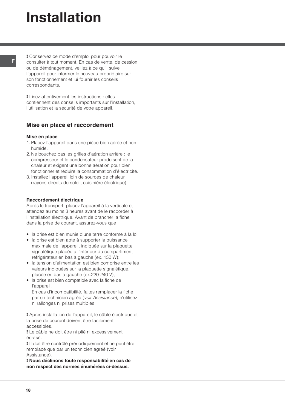 Installation | Hotpoint Ariston Bajo encimera BTSZ 1632-HA User Manual | Page 18 / 72