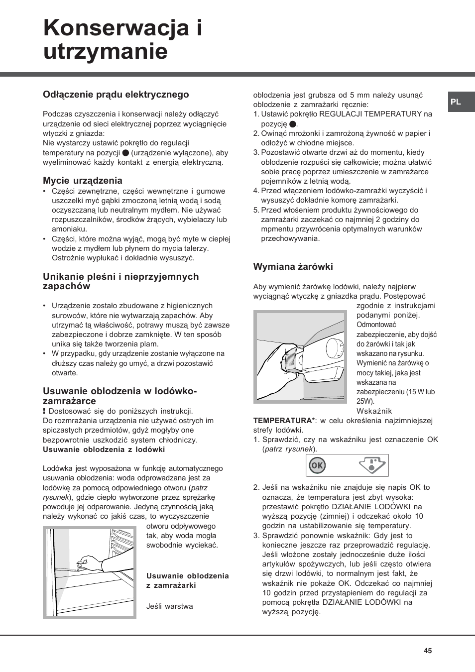 Hotpoint Ariston Bajo encimera BTSZ 1632-HA User Manual | Page 45 / 72