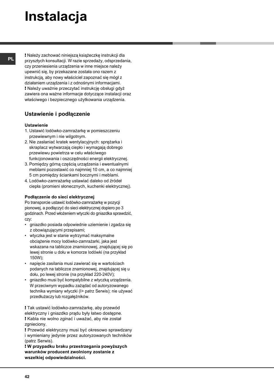 Hotpoint Ariston Doble puerta BD 2922 EU-HA User Manual | Page 42 / 52