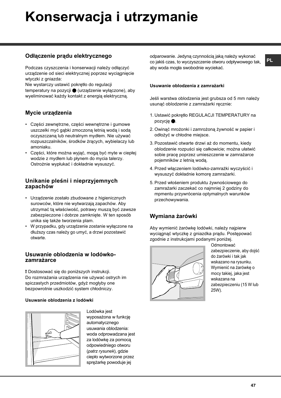 Hotpoint Ariston Doble puerta BD 2922 EU-HA User Manual | Page 47 / 52